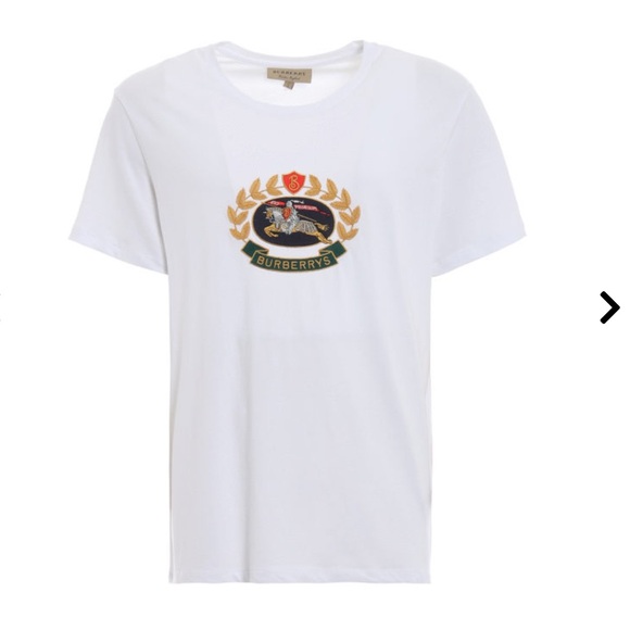 BURBERRY
Gully archive logo white cotton T-shirt XS - Picture 1 of 7